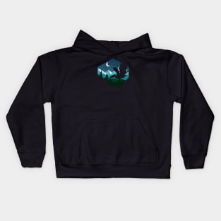 Dragon Castle Night Sky Kids Hoodie